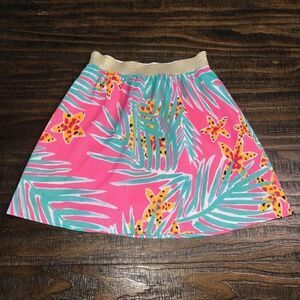 Lilly Pulitzer Womens XS Coy Flare Skirt Blue Argyle Crown Jewels Beach Stretch